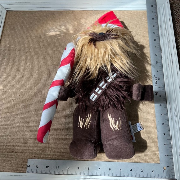 Lego minifigure stuffie Chewy Chewbacca Star Wars Christmas Santa cane decor - Picture 3 of 6